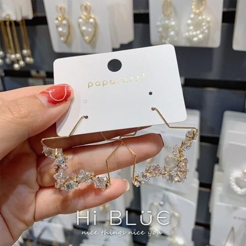 2020 New Womens Earrings Fashion Geometry Star Metal Exaggerated Earrings For Women Brides Party Gifts Jewelry Wholesale