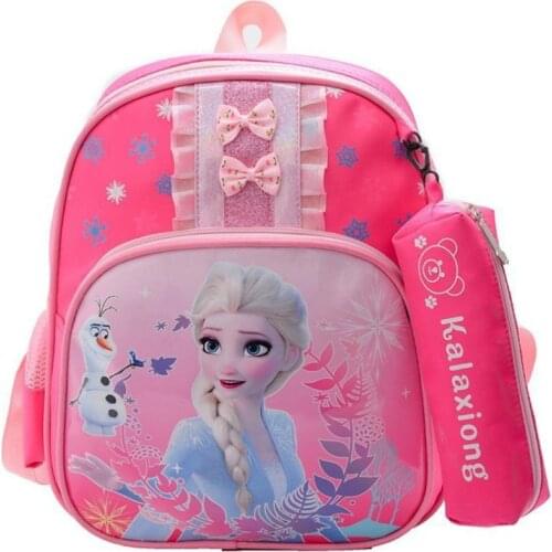 New Arrival Disney Bag Frozen Elsa Princess Children Cartoon Plush Backpacks Kids School Bag Kids Girls Kindergarten Bag