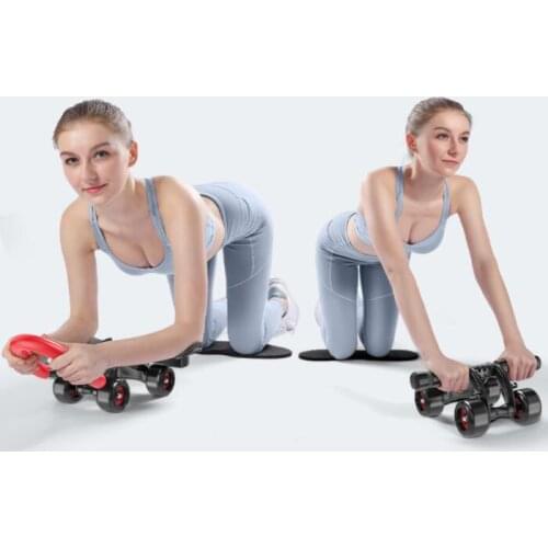 New style abdominal muscle wheel with armrests four-wheel abdominal muscle wheel for men and women slimming home fitness