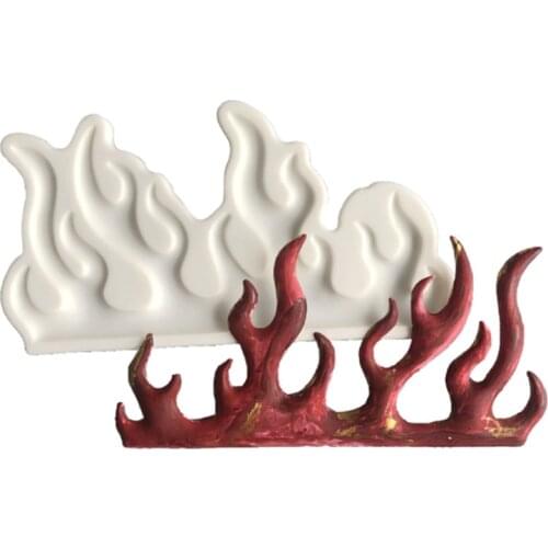 Flame cream silicone mold can be used for fondant cake decoration, candy, soft candy UV resin clay bakeware tool