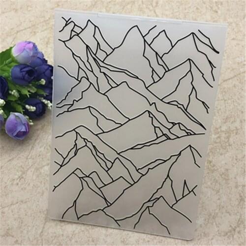 Mountain DIY Plastic Embossing Folder For Scrapbook DIY Album Card Tool Plastic Template