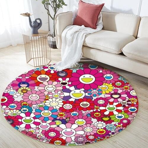 Tapete Sala Sunflower Mat Rug Non-Slip Water Flannel Carpet Non-slip Bath Mat Soft Fluffy Living Room Bedroom Decorative Carpet