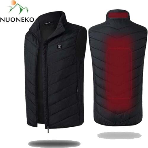 Outdoor Winter USB Heated Vest Men Eelectric Heated Vest Heating Ski Waistcoat Warming Sleevless Jacket Hiking Heater Vests VM02