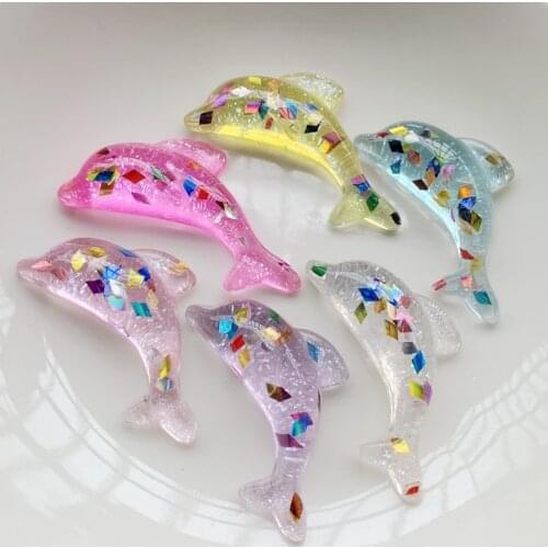 Cute Dolphin Resin Flat Back with DIY Decorative Fittings Hair Pin Decorative scrapbooking accessories resin flatback 10pcs/lot