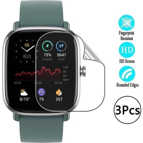 Protective Hydrogel Film for Amazfit Bip U S Pop Pro GTR 47mm 42mm GTS 2 (Not Glass) Screen Protector Protection Film Foil