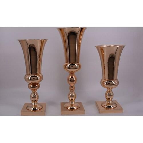 Gold Candelabras Flower Stand wedding Centerpiece flower Vase Candle holders Metal Wedding Props