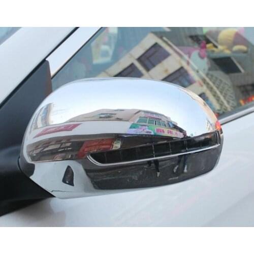 2Pcs ABS Chromed Side Door Rearview Mirror Cover Trims Car Accessories Fit For KIA K2 2011 2012 2013 2014 2015 K2 2017