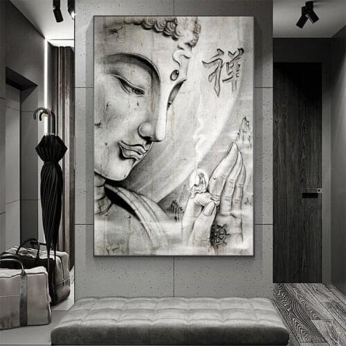 Buddhism God Buddha Canvas Painting Posters and Prints Wall Art Meditation Picture for Bedroom Living Room Home Decor Cuadros