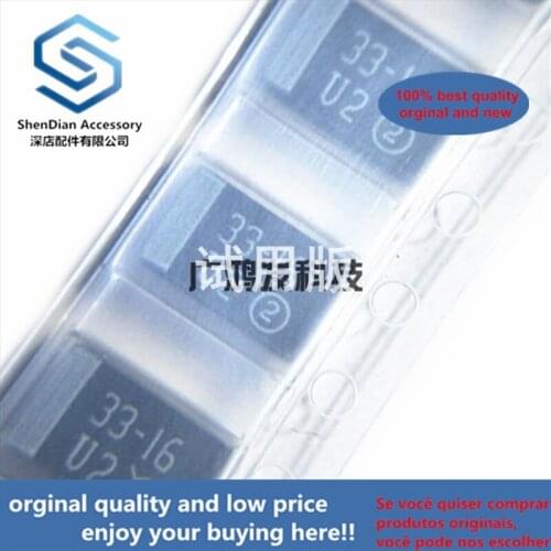 10pcs 100% orginal new best qualtiy 16V33UF D type 10% 7343 2917 chip tantalum capacitor black seed bile capacitor in stock