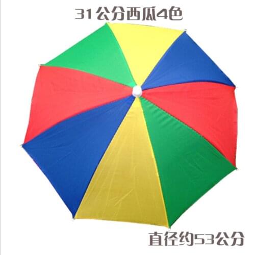 Adjustable Foldable Headband Wearing Umbrella cap Multicolor Outdoor Sport Fishing Nylon Umbrella Hat Cap For Baby