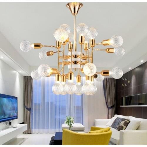 Home Improvement Festival Nordic Simple Crystal Ball Chandelier American Living Room Restaurant Cafe Creative Art Lights