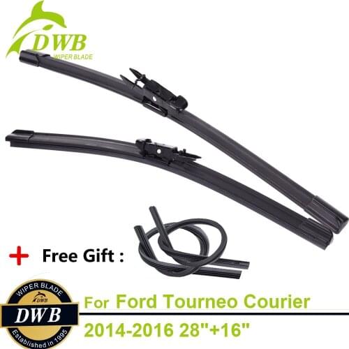 2PCS ECO Wiper Blades for Ford Tourneo Courier 2014-2016 28"+16", Free 2Pcs Rubbers, Exact Fit Windscreen Wipers