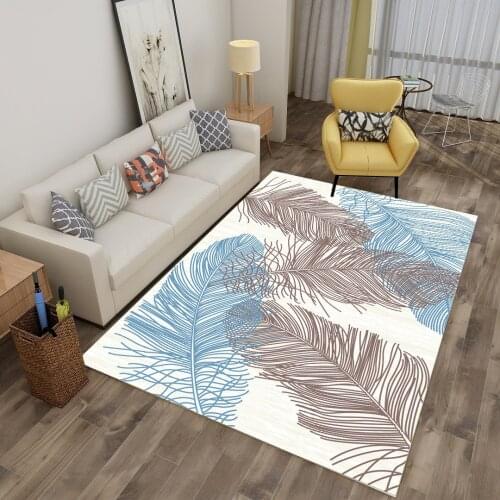 Crystal velvet Carpet for Living Room Plush Rug Luxury Washable Bedroom Large Area Rugs Modern Leaf Soft Mat Home