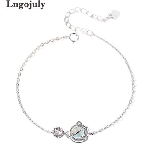 Fine Jewelry Bracelet 925 Sterling Silver Bracelets Fantasy Planet Girls Bracelet Charm Zircon Bracelets For Women Jewelry Gifts