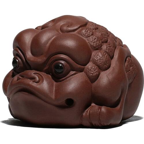 Ceramic tea pet Zisha Ruyi Jinchan Small ornaments Tea set accessories