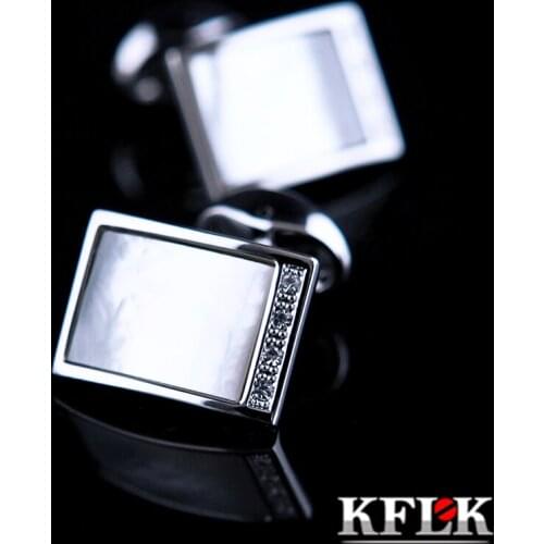 KFLK 2020 Luxury HOT shirt cufflinks for mens Gift Brand bouton de manchette shell cuff link High Quality abotoaduras Jewelry