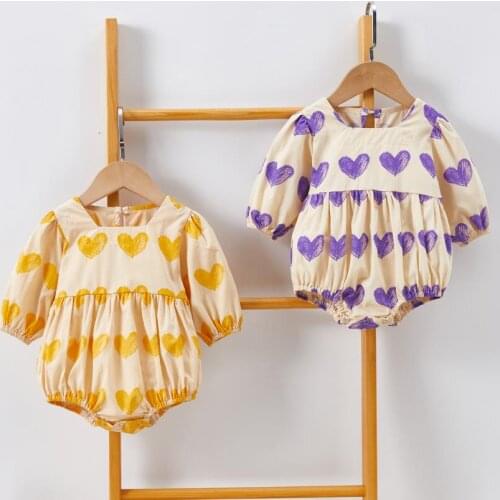 Fashion 2020 Baby Girl autumn clothing cute love cotton soft Romper Jumpsuit for newborn infant clothes children kid