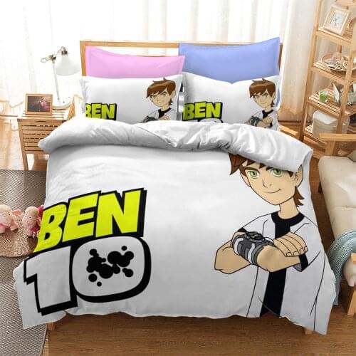 Defenders of the Earth BEN10 3D Printed Bedding Set Ben Tennyson Duvet Cover King Queen Full Twin Size for Bedroom Decor