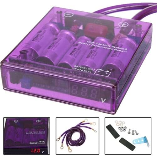HOT!!! High Quality Universal Mega RAIZIN Volt Stabilizer / With Ground 5 Wires Digisplay and LED display Purple COLOR