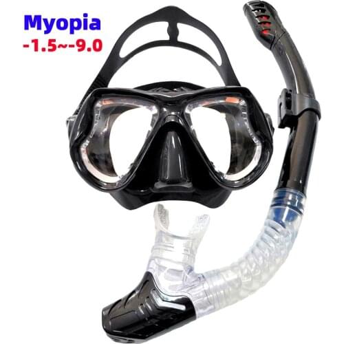 Myopia Diving masks Snorkeling Set nearsighted swimming goggle short sighted nearsightedness -1.5 to -9.0