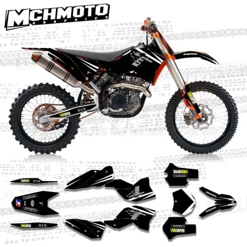 MCHMFG For KTM EXC SXF 125 250 300 450 530 2008 2009 2010 2011 Full Graphics Decals Stickers Motorcycle Background