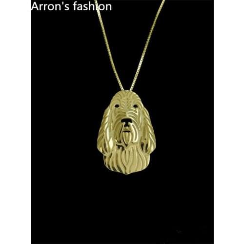 Trendy Spinone Italiano dog pendant necklace women plated silver statement necklace men jewelry cs go collares
