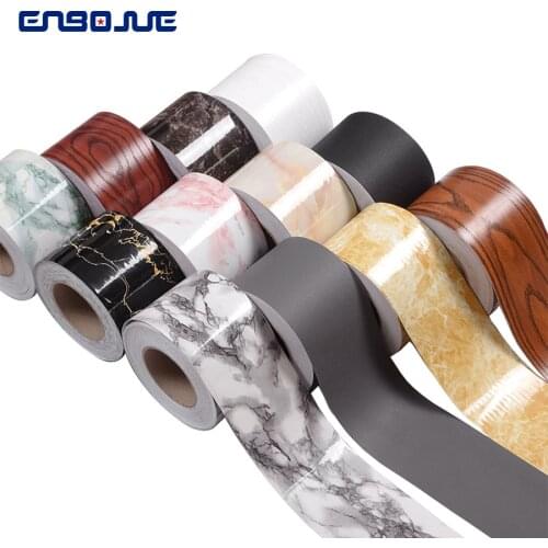 Marble Baseboard Wall Stickers Self Adhesive Waterproof Tile Waist Line Stickers Living Room Window Sill Frame Floor Wallpaper