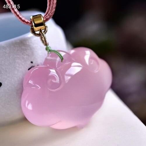 Natural Pink Rose Quartz Star Light Safe Lock Carved Pendant Necklace 48*37*23mm From Mozambique Women Men Certificate AAAAA