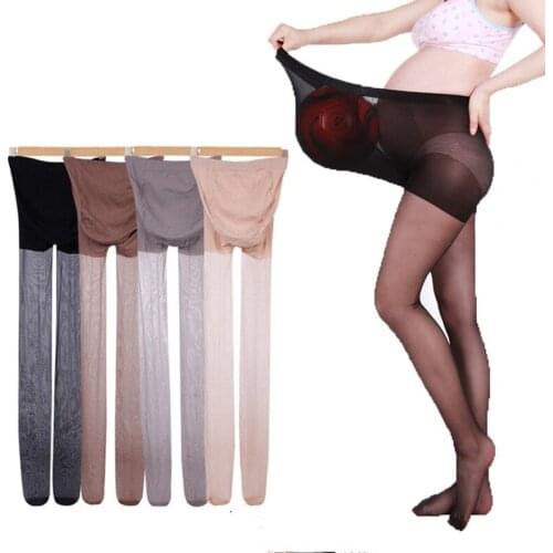 Thin pregnant womens silk stockings slim pregnant womens bottom socks panty pants spring and autumn linked Maternity socks