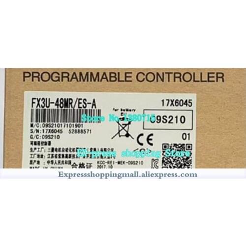 New FX3U-48MR/ES-A PLC Main Unit DI 24 DO 24 Relay 100 To 240V AC