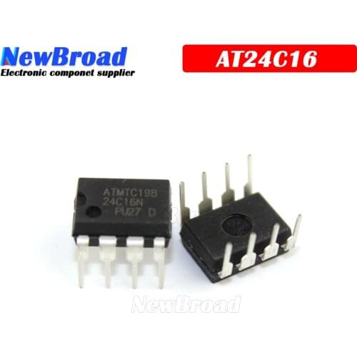 10PCS AT24C16 DIP 24C16 DIP8 AT24C16-PU27 DIP-8 original IC