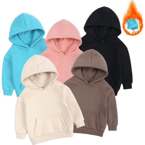 Autumn Baby Boys Girls Hoodies Coat Kids Long Sleeve Warm Clothes Winter Cotton Fleece Hoodie Sweatshirt for Teen Girls Outfits