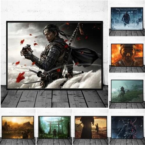 Ghost of Tsushima Posters and Prints Wall Art Canvas Paintings Art Pictures for Living Game Player Room Home Decoration Artwork