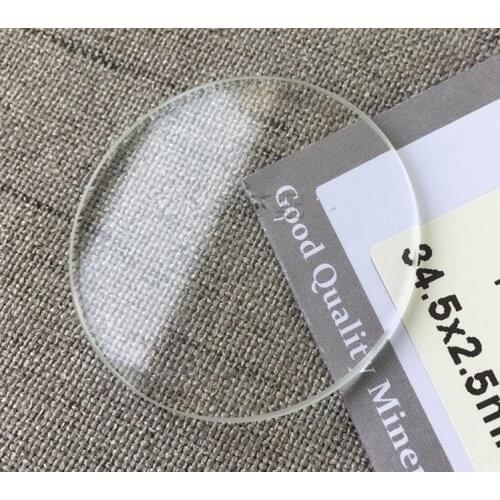 2.5mm Thick Plane Round Watch Glass from 27mm to 44mm Size for Watch Replacement