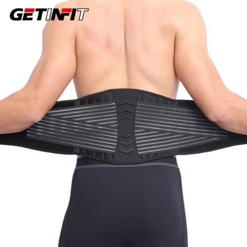 Getinfit Lumbar Support Waist Back Strap Compression Springs Supporting Men Women Bodybuilding Gym Fitness Belt Sport Girdles