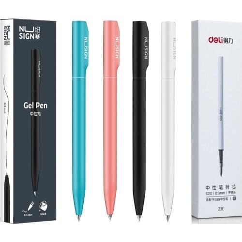 NUSIGN Gel Pen 0.5MM Refill for Xiaomi Sign Pens Colorful Neutral Pens Rotary Switch Smooth Writing Pen For Office Home School