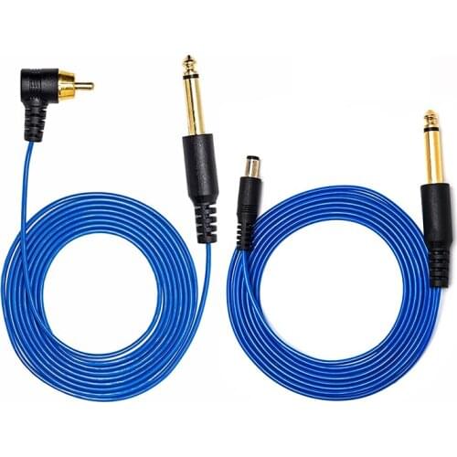 Tattoo Professional RCA DC Silica Gel Cilp Cord Stainless Steel Foot Pedal Switch Controller Machine Gun Footswitch Clip cord