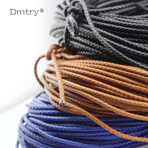 Anslow 5meter/lot 5.5MM Diameter PU Leather Cord For Bracelet Jewelry Rope Cord Findings Accessories Material Findings LT0004