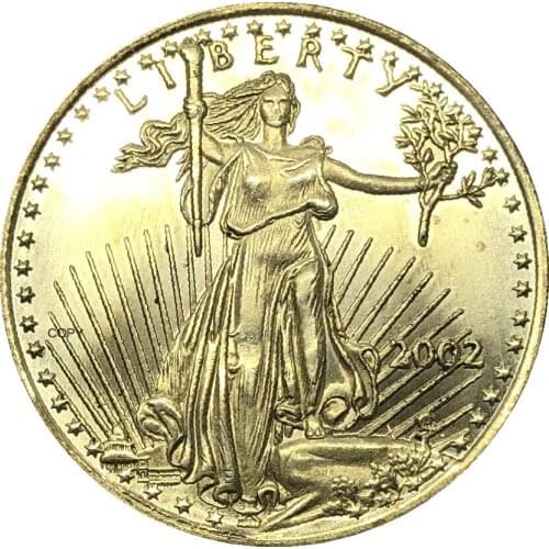 United States 25 Dollar America Eagle Bullion Coin 2002 Brass Metal Commemorative Gold Coin Copy Coin