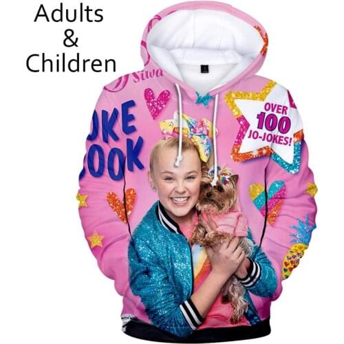 3D JOJO SIWA Hoodies Boys Girls Sweatshirt Harajuku Autumn Kids Tops Print JOJO SIWA 3D Hoodie Men Women Pullovers
