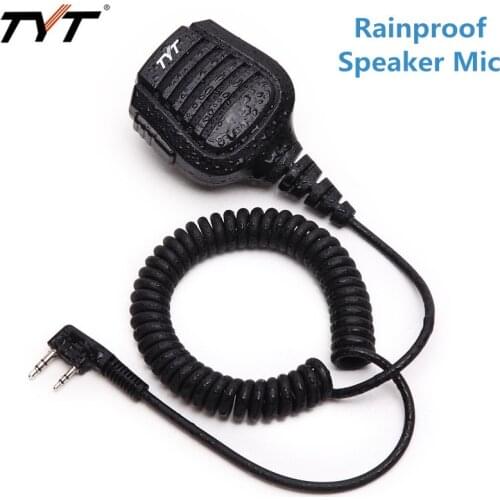 TYT IP57 Waterproof 2 Pin Speaker Microphone for TYT Walkie Talkie TH-UV8000D/E MD-380 MD-390 Baofeng UV-5R UV-82