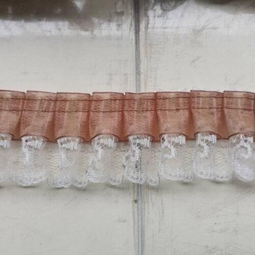 1M Width 4.5cm Latest French Lace Fabric Tulle High Quality Lace Fabric Sky Blue Lace Trimmings For Sewing encajes dentelle L-22