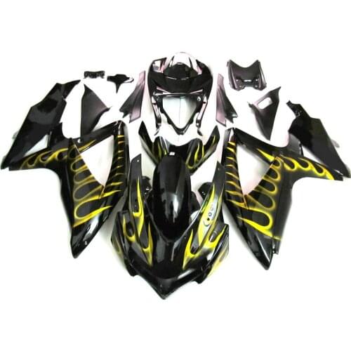100% Fit Injection Fairing kit for SUZUKI GSXR 600 750 2008 2009 2010 Yellow Black Fairings GSXR600 GSXR750 08 09 10 PL425