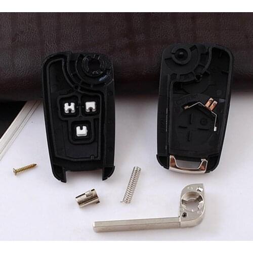2/3 Buttons Flip Key Shell Fit for Chevrolet Remote Key Case Fob Replacement