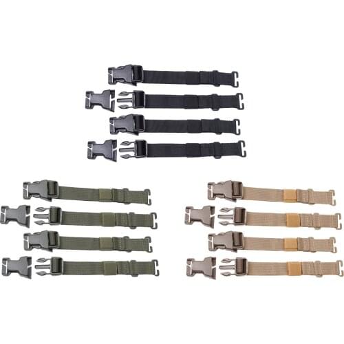 4pcs Adjustable Pouch Backpack Chest Strap Buckle Belts Strap Outdoor Hiking