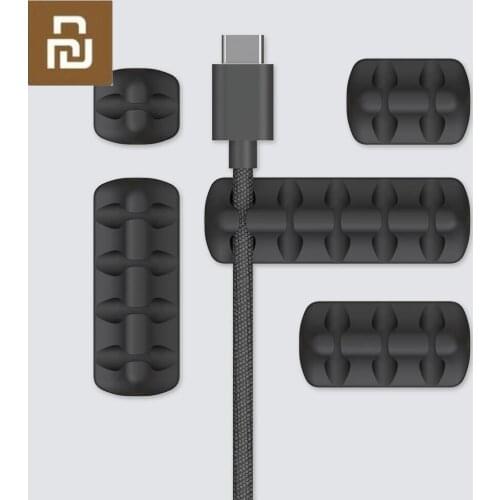 5pcs/set Bcase silicone wire storage device mini Desktop assistant one slot and one line silicone material easy to use