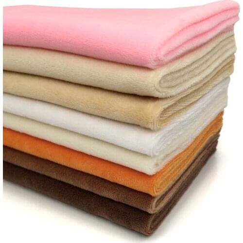 8 Pieces/lot 1.5mm Pile Length 45x50cm Soft Plush Fabric Handwork DIY Doll Winter Clothes Thickness Antipilling Minky Fabric
