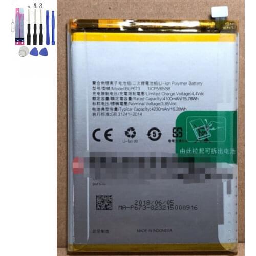 New 4230mah BLP673 battery for OPPO A5 A7 A3S A8 Smartphone batteries