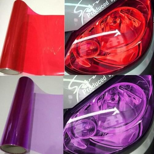 Car Vinyl Film Headlight Taillight Fog Light Sticker Adhesive Packaging Decal Truck Auto UV Protective Removable Decoration Wrap