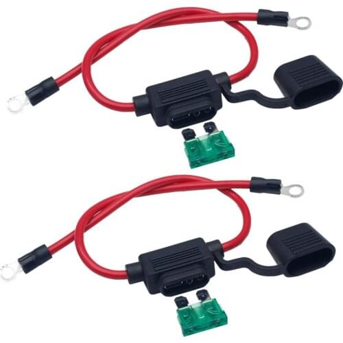 1set MINI/Small/Medium Car Waterproof Fuse Box Blade Type In Line Fuse Holder Power Socket 18/16/14/12/10AWG 7.5A10A20A30A40A50A